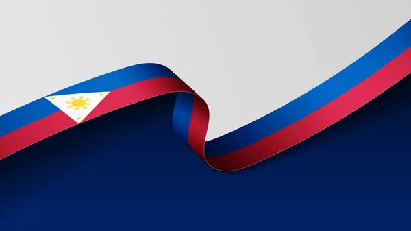 Στο Φόντο Της Σημαίας Στις Φιλιππίνες Στοιχείο Του Αντίκτυπου Για — Διανυσματικό Αρχείο
