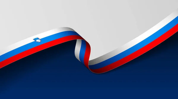 Slovinsko Stuha Vlajka Pozadí Prvek Dopadu Pro Použití Které Něj — Stockový vektor