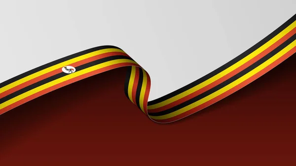 Tło Flagi Ugandy Element Wpływu Wykorzystanie Które Chcesz Niego Zrobić — Wektor stockowy