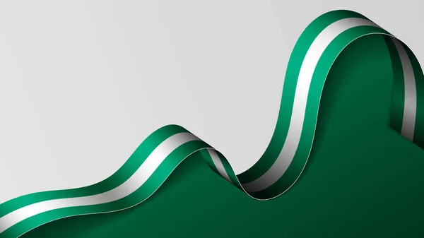 Nigeria Band Flagga Bakgrund Inslag Påverkan För Den Användning Vill — Stock vektor