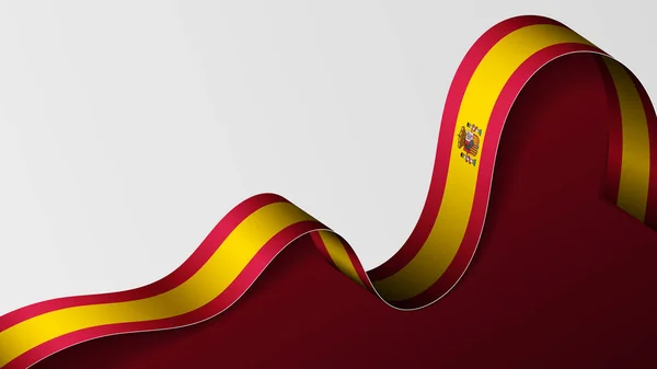 Espanha Fita Bandeira Fundo Elemento Impacto Para Uso Que Você —  Vetores de Stock