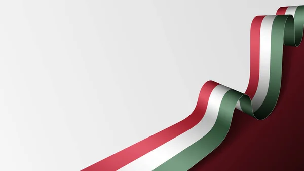 Hongaarse Lint Vlag Achtergrond Effectelement Voor Het Gebruik Dat Ervan — Stockvector