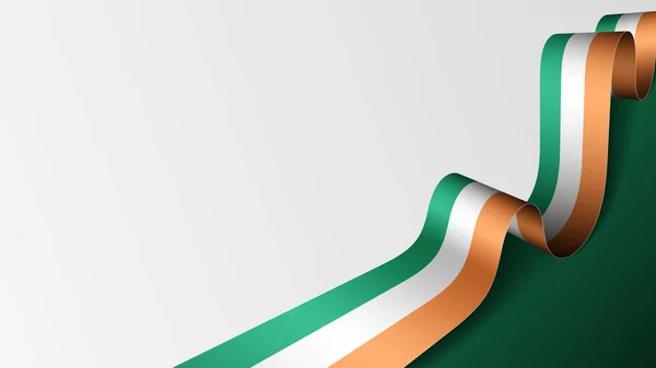 Ирландский Флаг Ленты Фон Элемент Воздействия Использования Хотите Сделать — стоковый вектор
