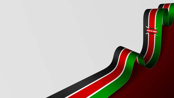 Fond Drapeau Ruban Kenya Élément Impact Pour Utilisation Que Vous — Image vectorielle