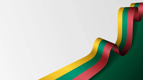 Fondo Bandera Cinta Lituania Elemento Impacto Para Uso Que Desea — Vector de stock