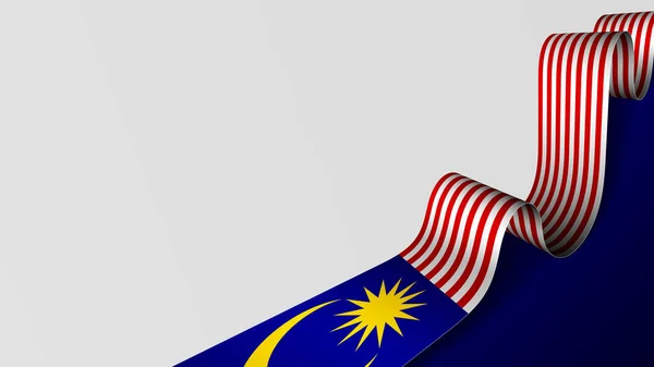 Latar Belakang Bendera Pita Malaysia Elemen Dampak Untuk Penggunaan Yang - Stok Vektor