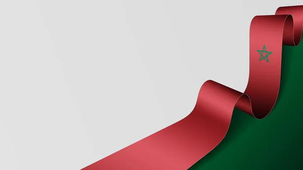 Marokko Band Flagge Hintergrund Element Der Wirkung Für Den Gebrauch — Stockvektor
