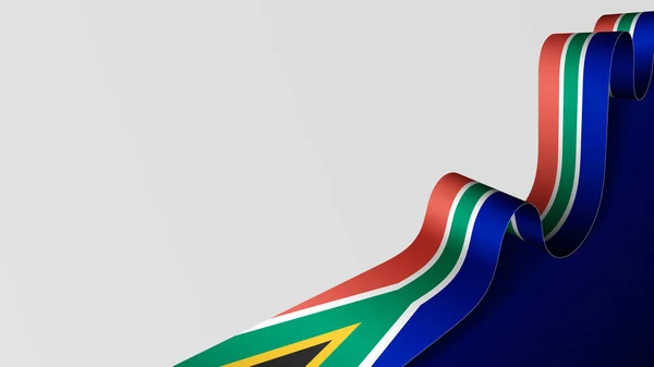 Южноафриканский Флаг Фоне Ленты Элемент Воздействия Использования Хотите Сделать — стоковый вектор