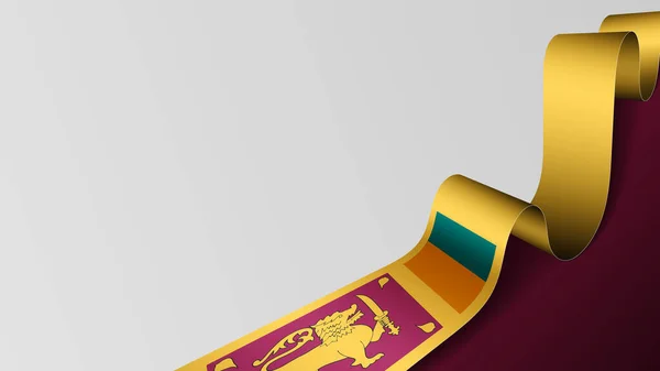 Srilanka Ribbon Flag Background Element Impact Use You Want Make — Stock Vector