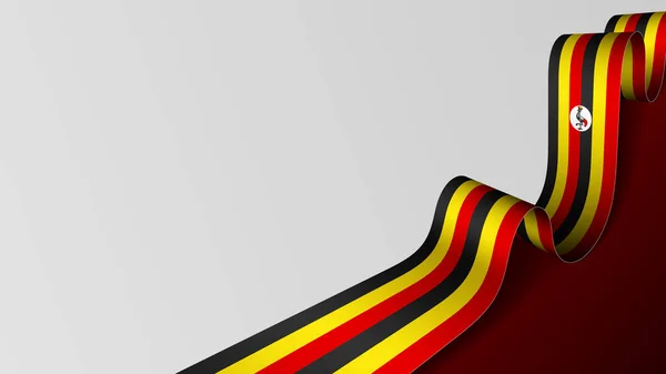 Tło Flagi Ugandy Element Wpływu Wykorzystanie Które Chcesz Niego Zrobić — Wektor stockowy