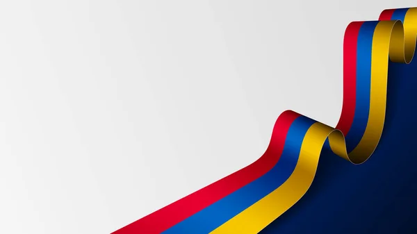 亚美尼亚丝带旗帜背景 影响的因素 你想利用它 — 图库矢量图片