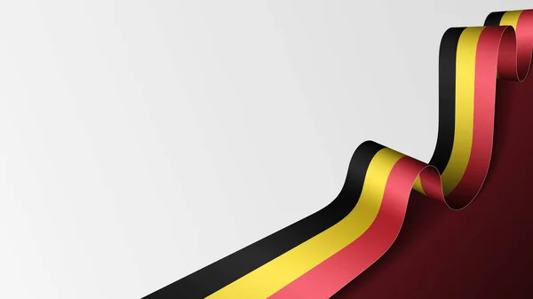 Belgische Lint Vlag Achtergrond Effectelement Voor Het Gebruik Dat Ervan — Stockvector