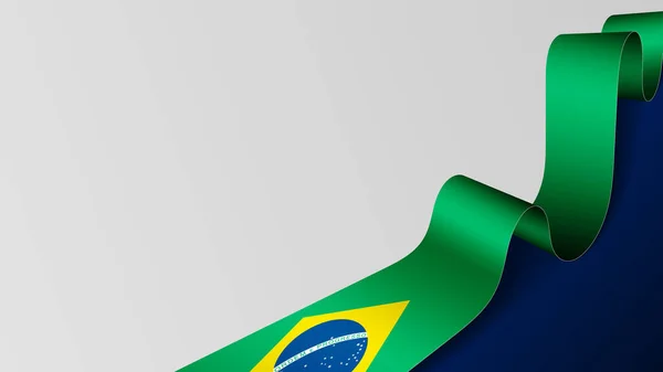 Brasilien Band Flagge Hintergrund Element Der Wirkung Für Den Gebrauch — Stockvektor