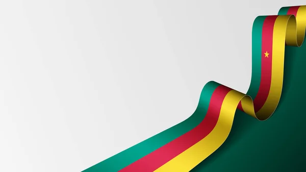 Kameruńska Flaga Tle Element Wpływu Wykorzystanie Które Chcesz Niego Zrobić — Wektor stockowy