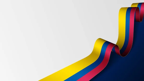 哥伦比亚丝带旗帜背景 影响的因素 你想利用它 — 图库矢量图片