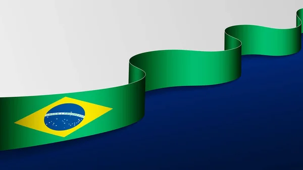 Brasilien Band Flagga Bakgrund Inslag Påverkan För Den Användning Vill — Stock vektor