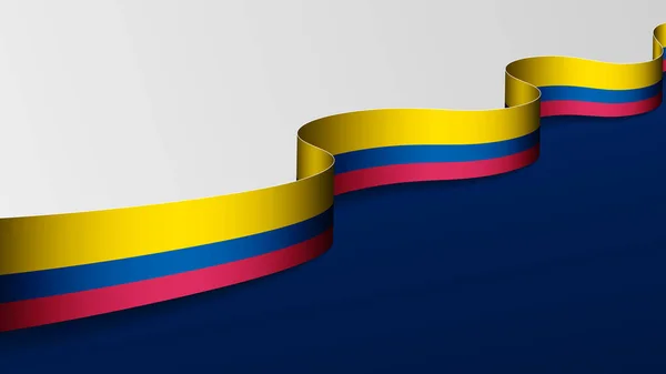 哥伦比亚丝带旗帜背景 影响的因素 你想利用它 — 图库矢量图片