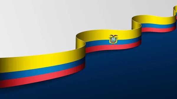 厄瓜多尔丝带旗帜背景 影响的因素 你想利用它 — 图库矢量图片