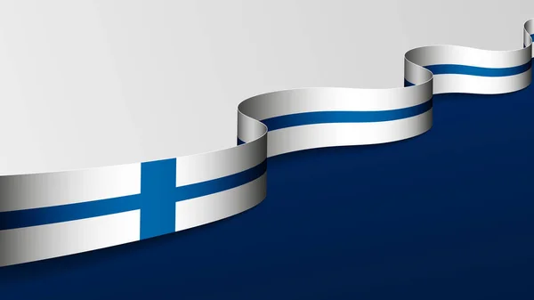 フィンランドのリボンの背景 あなたがそれを作りたい使用のための影響の要素 — ストックベクタ