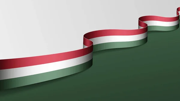 匈牙利丝带旗帜背景 影响的因素 你想利用它 — 图库矢量图片