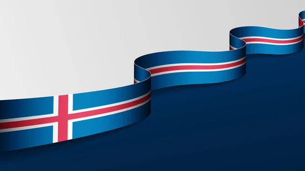 Fondo Bandera Cinta Islandia Elemento Impacto Para Uso Que Desea — Archivo Imágenes Vectoriales