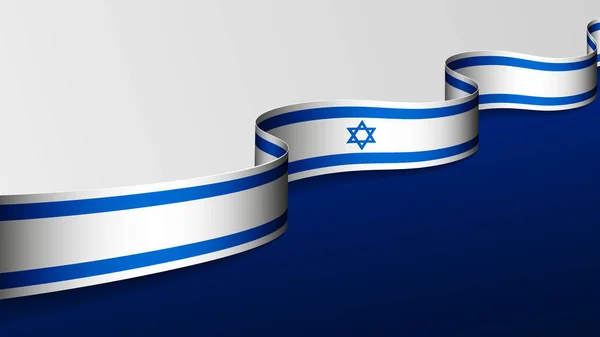 Israël Fond Drapeau Ruban Élément Impact Pour Utilisation Que Vous — Image vectorielle