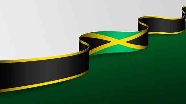 Fundo Bandeira Fita Jamaica Elemento Impacto Para Uso Que Você — Vetor de Stock