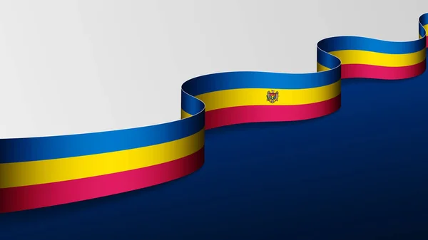 Moldavia Cinta Bandera Fondo Elemento Impacto Para Uso Que Desea — Vector de stock