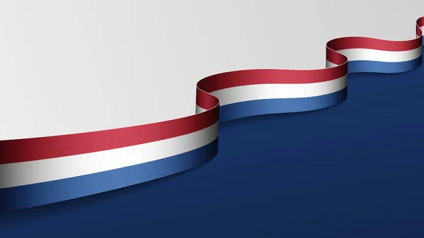 Netherlands Ribbon Flag Background Element Impact Use You Want Make — Stock Vector