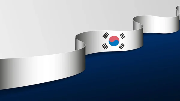 Sydkorea Band Flagga Bakgrund Inslag Påverkan För Den Användning Vill — Stock vektor