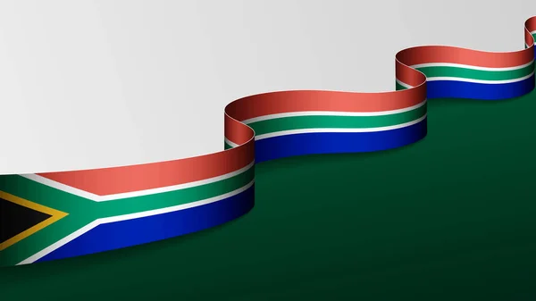 Южноафриканский Флаг Фоне Ленты Элемент Воздействия Использования Хотите Сделать — стоковый вектор