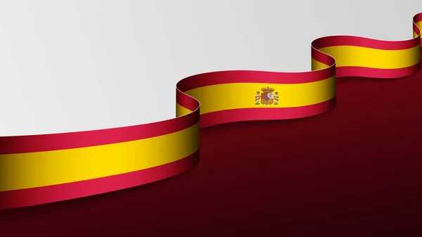 Ισπανία Κορδέλα Φόντο Σημαία Στοιχείο Του Αντίκτυπου Για Χρήση Που — Διανυσματικό Αρχείο
