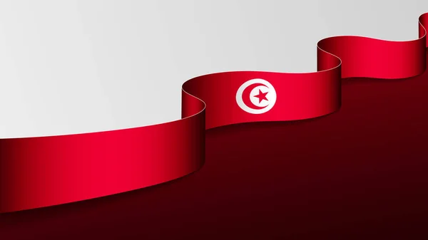 Fondo Bandera Cinta Túnez Elemento Impacto Para Uso Que Desea — Archivo Imágenes Vectoriales
