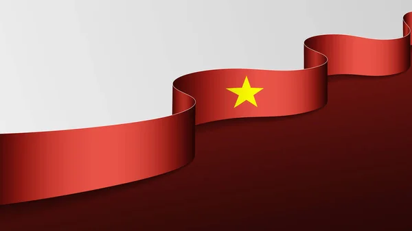 Fundo Bandeira Fita Vietname Elemento Impacto Para Uso Que Você — Vetor de Stock