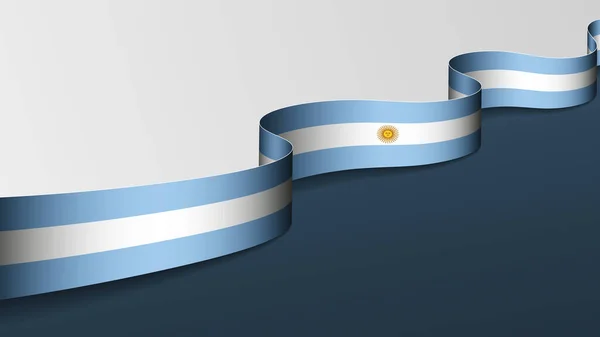 アルゼンチンリボンの背景 あなたがそれを作りたい使用のための影響の要素 — ストックベクタ