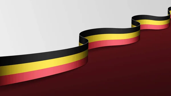 Flaga Belgijskiej Wstążki Tle Element Wpływu Wykorzystanie Które Chcesz Niego — Wektor stockowy