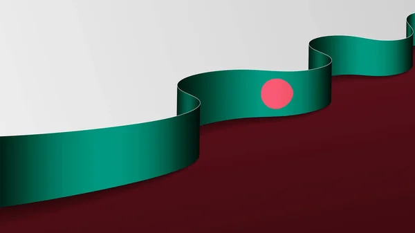Bangladesh Nastro Bandiera Sfondo Elemento Impatto Uso Che Vuoi Fare — Vettoriale Stock