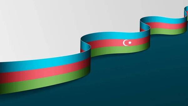 Фоне Азербайджанского Ленточного Флага Элемент Воздействия Использования Хотите Сделать — стоковый вектор