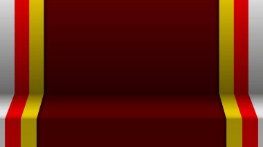 Güney Osetya bayrağı taşıyan 3D arka plan. Kullanmak istediğiniz etki için bir unsur.