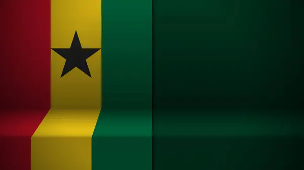 Tło Flagą Ghany Element Wpływu Wykorzystanie Które Chcesz Niego Zrobić — Wektor stockowy