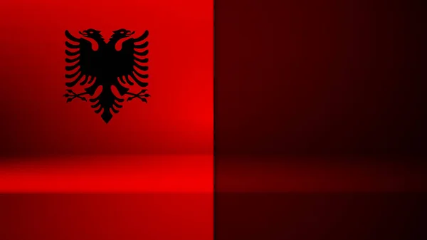 Φόντο Σημαία Της Αλβανίας Ένα Στοιχείο Πρόσκρουσης Για Χρήση Που — Διανυσματικό Αρχείο