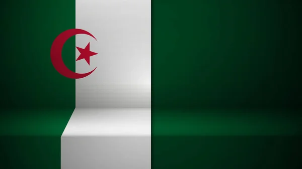 Háttér Zászlóval Algéria Befolyásoló Elem Használatához Amit Használni Akar — Stock Vector