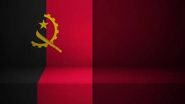 アンゴラの国旗の3D背景 あなたがそれを作りたい使用のための影響の要素 — ストックベクタ