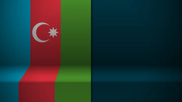 Fondo Con Bandera Azerbaiyán Elemento Impacto Para Uso Que Quieres — Vector de stock