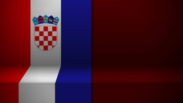 Fondo Con Bandera Croacia Elemento Impacto Para Uso Que Quieres — Archivo Imágenes Vectoriales