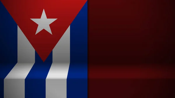 3D背景 带有古巴国旗 一个你想利用的影响因素 — 图库矢量图片