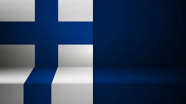 Фон Флагом Финляндии Элемент Воздействия Использования Хотите Сделать — стоковый вектор
