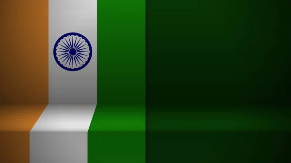 Bakgrund Med Indiens Flagga Del Inverkan För Den Användning Vill — Stock vektor