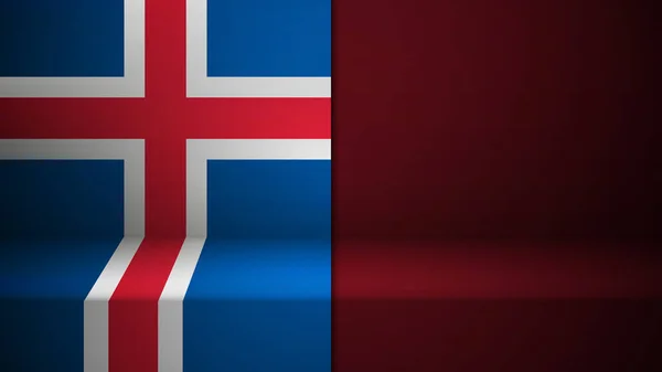 Φόντο Σημαία Της Ισλανδίας Ένα Στοιχείο Πρόσκρουσης Για Χρήση Που — Διανυσματικό Αρχείο