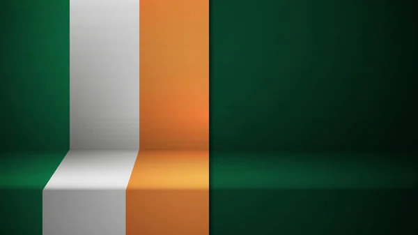 3D背景 爱尔兰国旗 一个你想利用的影响因素 — 图库矢量图片